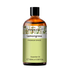 PHATOIL Lemongrass Essential Oils for Aromatherapy Massage Relaxation 100ml/3.38 fl.Oz