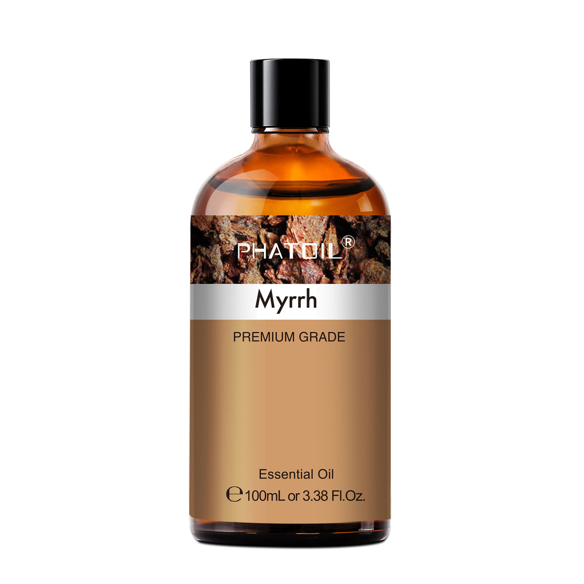 PHATOIL Myrrh Essential Oil for Diffuser, 100% Pure and Natural Myrrh Oil Essential Oils for Skin, Aromatherapy, Soap and Candle Making 3.38 Fl Oz