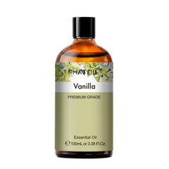 PHATOIL Vanilla Essential Oil 100% Pure, Vanilla Body Oils for Diffuser, Hair Care, Body Massage, Soap And Candle Making 3.38 Fl Oz