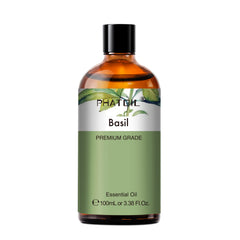 PHATOIL 3.38 Fl Oz Basil Essential Oil 100% Pure for Diffuser, Hair, Aromatherapy, Soap Making