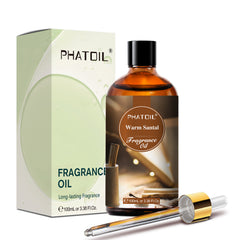 PHATOIL 3.38 fl oz Warm Santal Fragrance oil for Diffusers, Candles, Soap, Lotion, Perfume Making