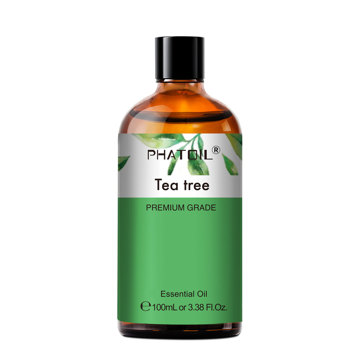 PHATOIL Tea Tree Essential Oil 100ML, Undiluted Oil for Skin Care, Dandruff Hair Treatment, Diffusers, Household Odor Elimination, Candle Making, Aromatherapy Gift