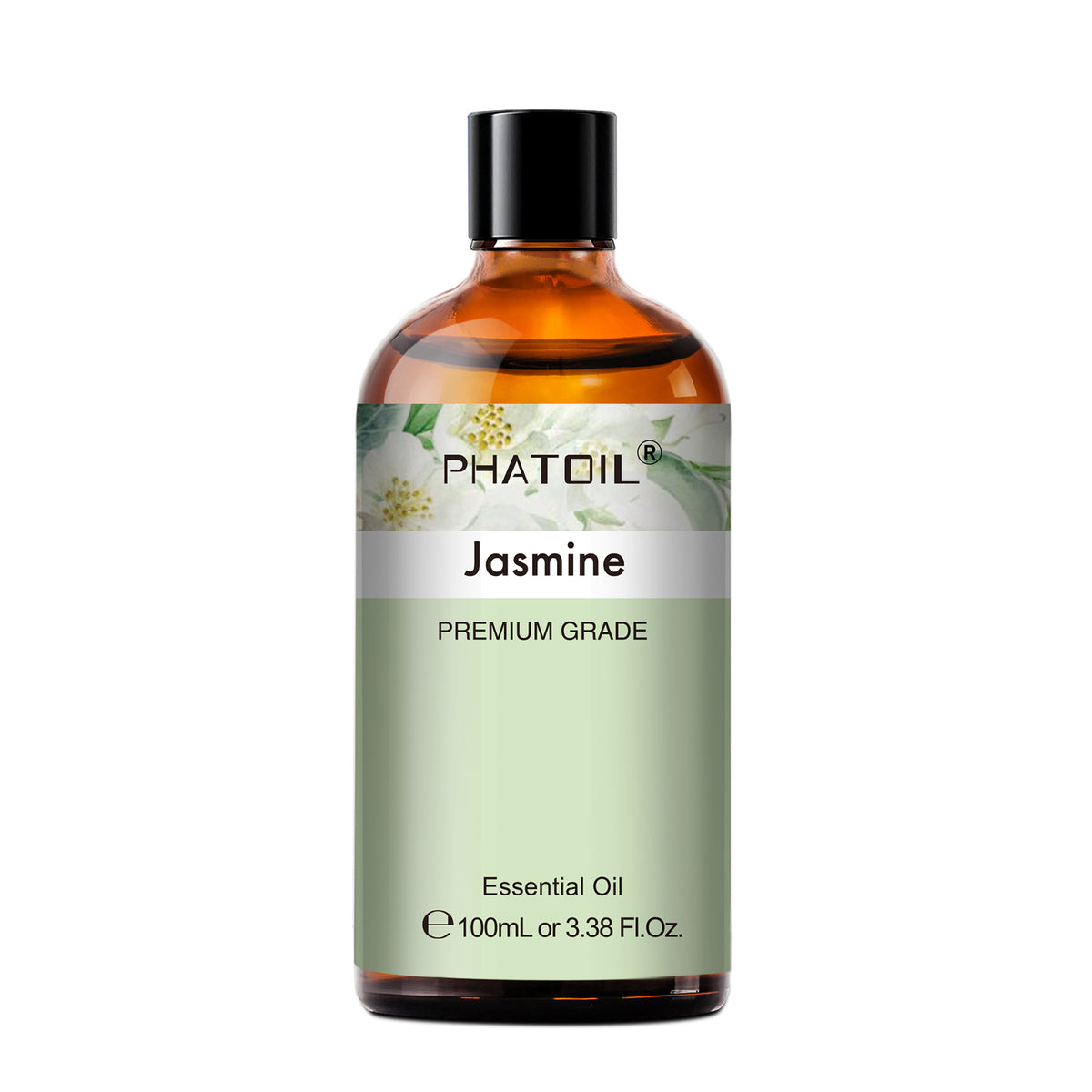 PHATOIL Jasmine Essential Oils Perfect for Aromatherapy, Humidifier, Spa Massage, Bath, 100ml/3.38 fl.Oz