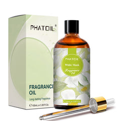 PHATOIL White Musk Fragrance Oils for Aromatherapy, Diffuser, Relaxation, Yoga, Skin Care, DIY Candle and Soap Making, 3.38 fl oz