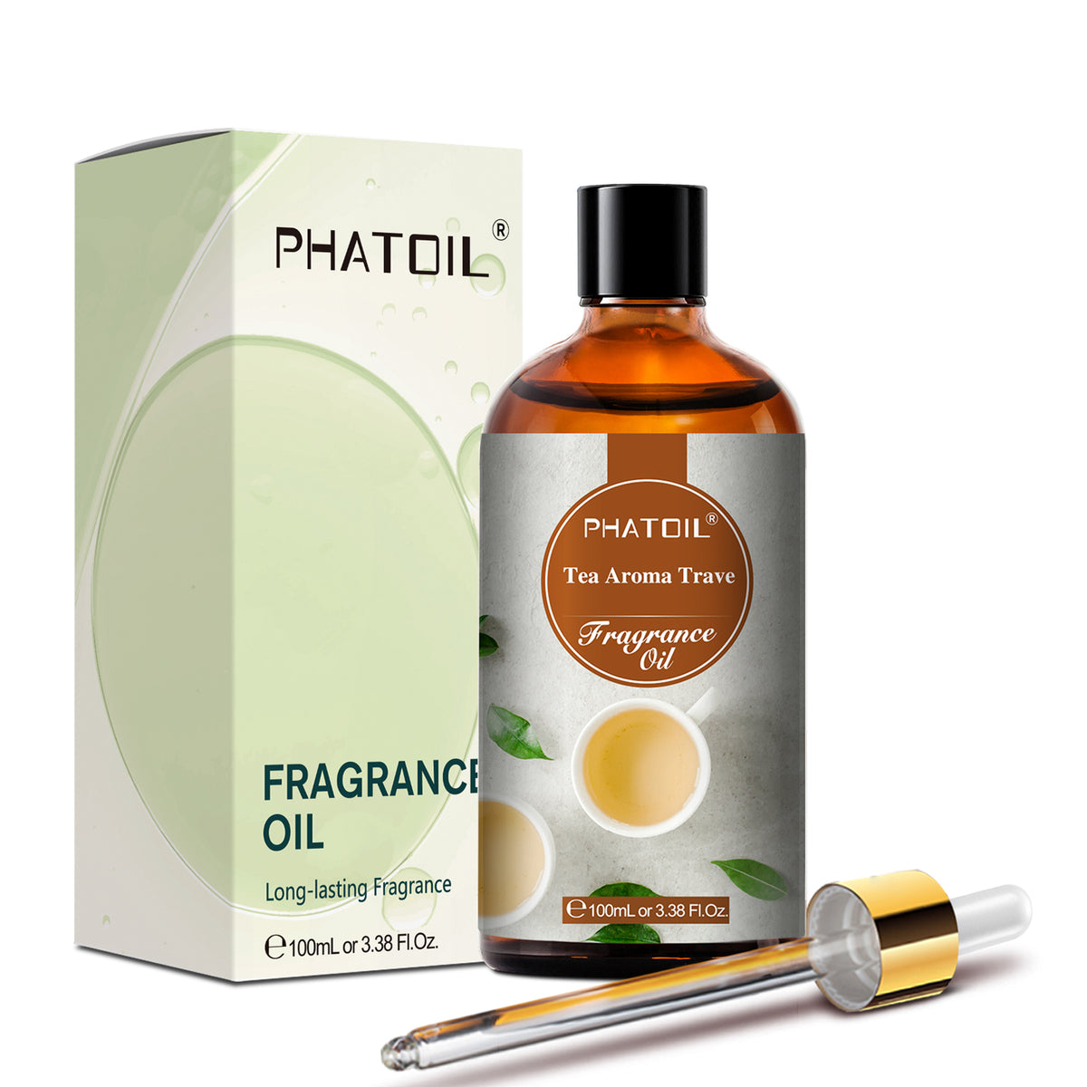 PHATOIL 100ml Tea Fragrance Oil for Diffusers, Home Care, Candle Making, Fragrance, Aromatherapy, Humidifiers, Tea Aroma Travel Scented Oil