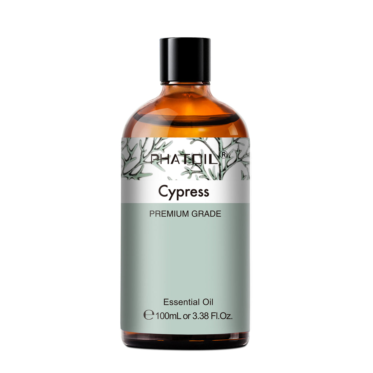PHATOIL Cypress Essential Oil 100ML (3.38 FL OZ), Fresh Woody Scent for Diffusers,  Humidifiers,  DIY Car Freshies, Skin Care, Bath Bomb Making