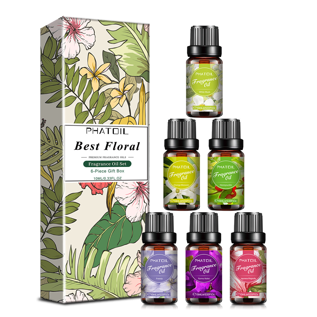 Best Floral Fragrance Oil Set-6×0.33Oz-Package-PHATOIL