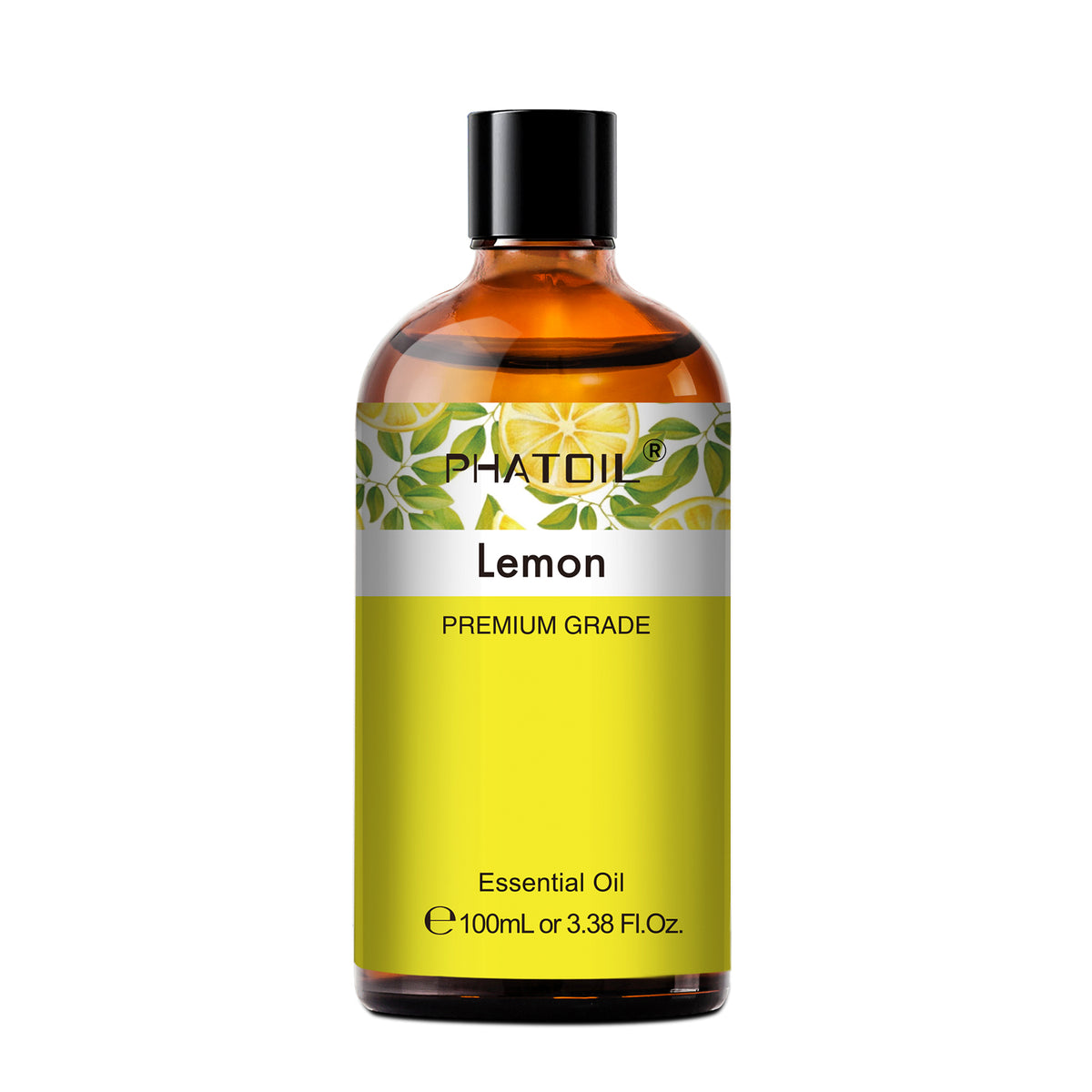 PHATOIL Lemon Essential Oils for Diffusers Humidifier, 100% Pure Natural Aromatherapy Massage Christmas Gift, 3.38 fl.Oz