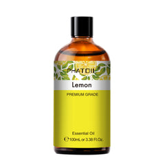 PHATOIL 100ML Therapeutic Grade Lemon Essential Oil, 100% Pure and Natural, Perfect for Skin Care and Massage