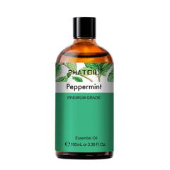 PHATOIL Peppermint Essential Oils, 100% Pure Natural Aromatherapy Massage Bath Sleep Relaxation 100ml/3.38 fl.Oz