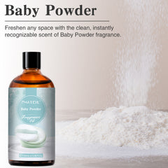 PHATOIL Baby Powder Fragrance Oils for Aromatherapy, Diffuser, Relaxation, Yoga, Skin Care, DIY Candle and Soap Making, 3.38 fl oz