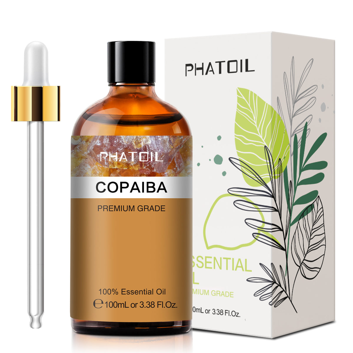 100% Copaiba Essential Oil-3.38Oz-Package-PHATOIL
