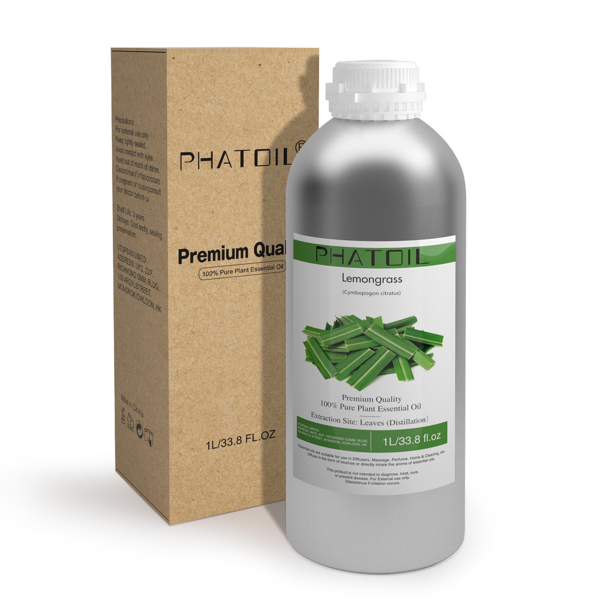 100% Lemongrass Essential Oil-33.8Oz-Package-PHATOIL