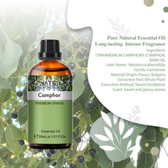 PHATOIL Camphor Essential Oils for Diffusers Humidifier 100% Pure Natural Aromatherapy Massage Bath Sleep Relaxation 30ml/1.01 fl.Oz