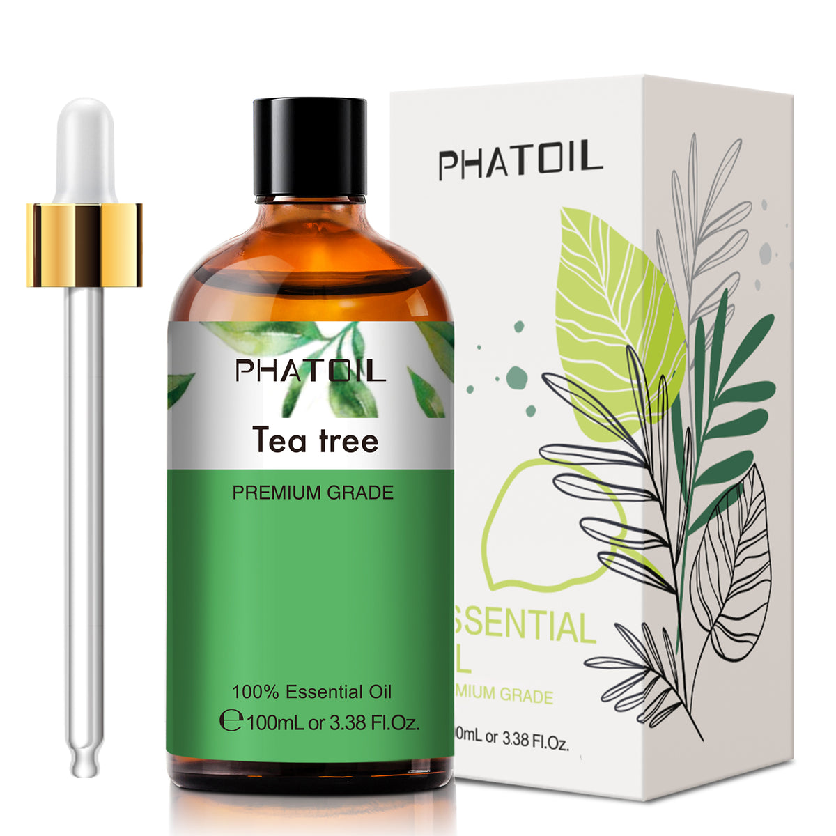 100% Tea Tree Essential Oil-3.38Oz-Package-PHATOIL