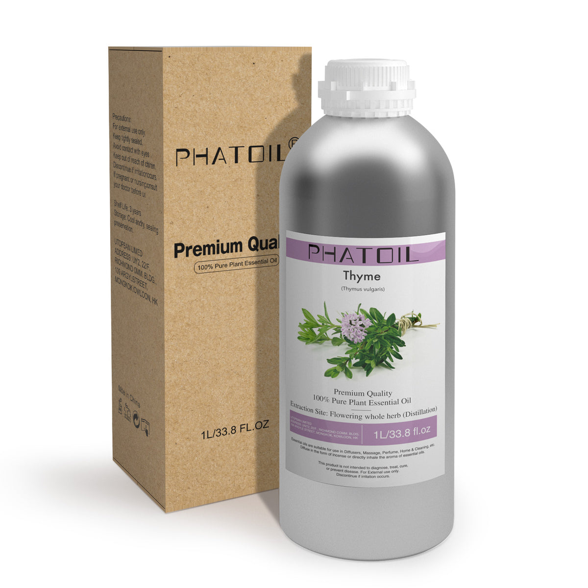 100% Thyme Essential Oil-33.8Oz-Package-PHATOIL