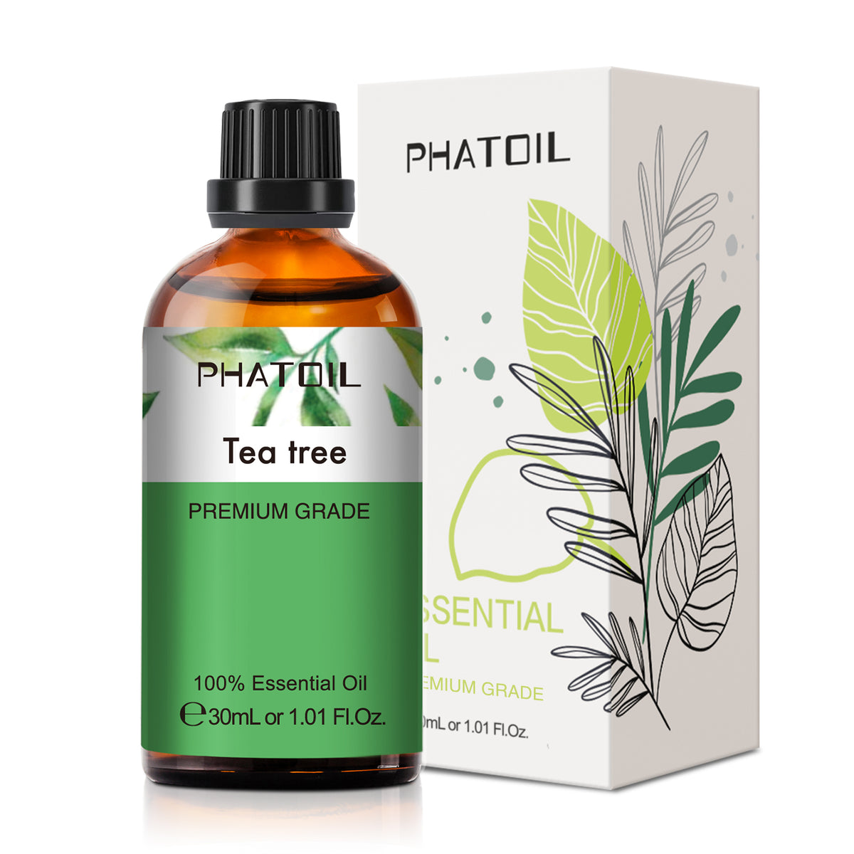 100% Tea Tree Essential Oil-1.01Oz-Package-PHATOIL