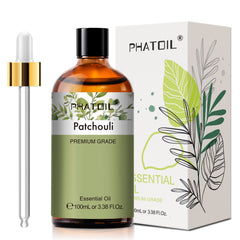 PHATOIL 100% Pure Patchouli Essential Oils for Diffusers Humidifier 100ml/3.38 fl.Oz