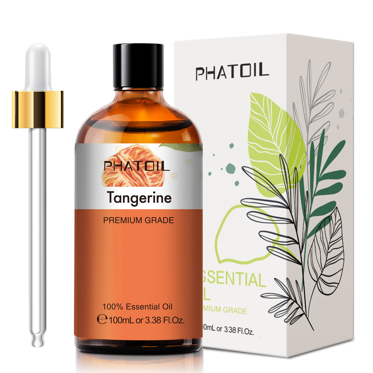 100% Tangerine Essential Oil-3.38Oz-Package-PHATOIL