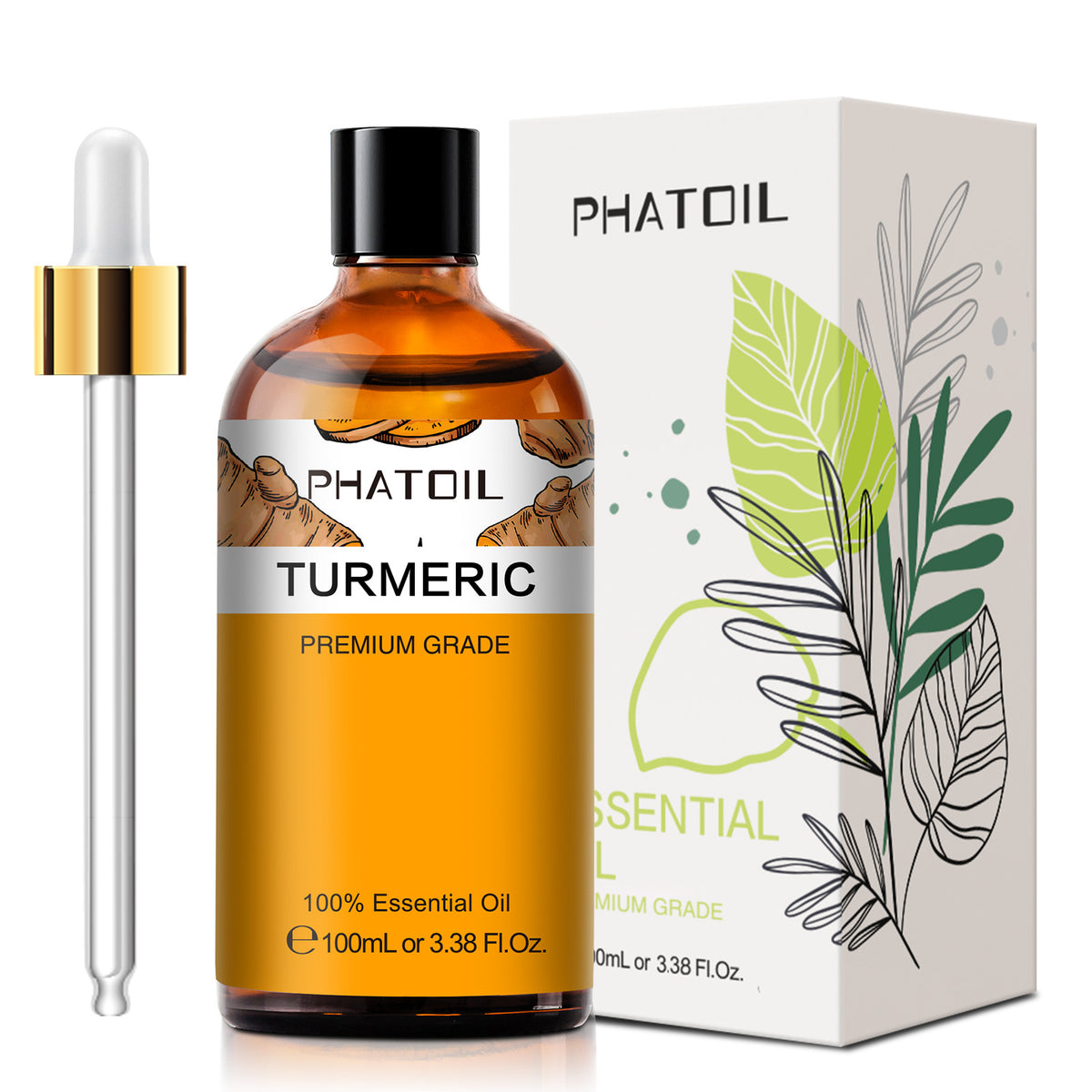 100% Turmeric Essential Oil-3.38Oz-Package-PHATOIL