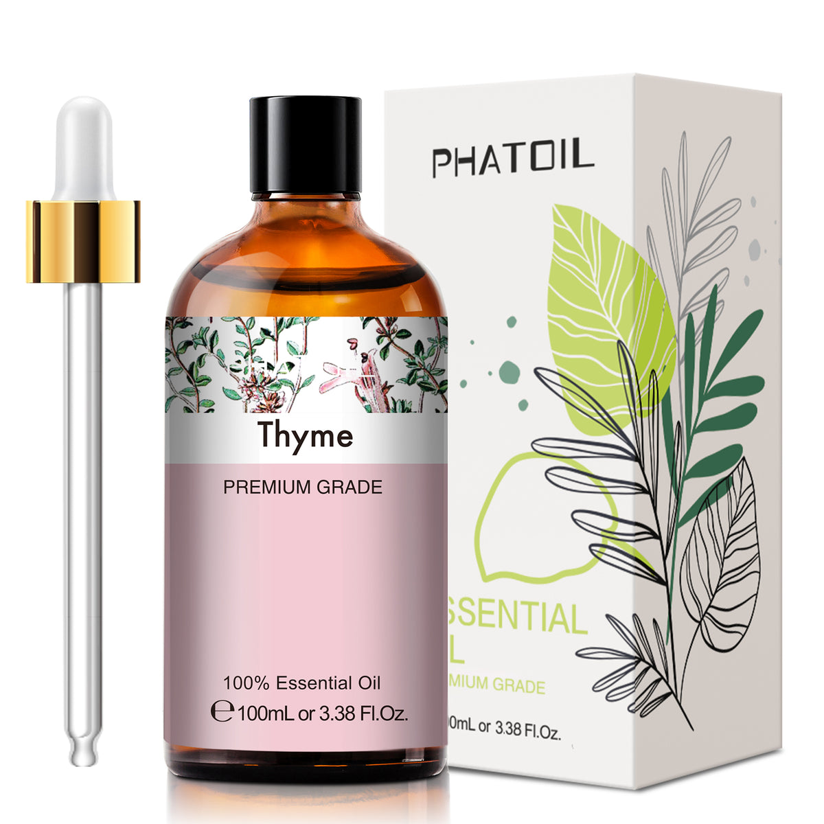 100% Thyme Essential Oil-3.38Oz-Package-PHATOIL