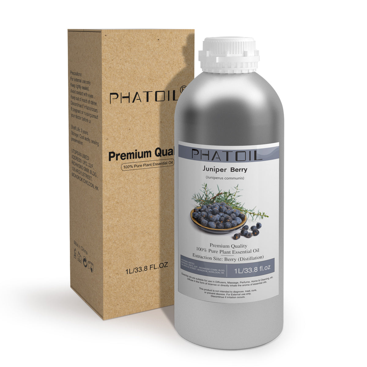 100% Juniper Berry Essential Oil-33.8Oz-Package-PHATOIL