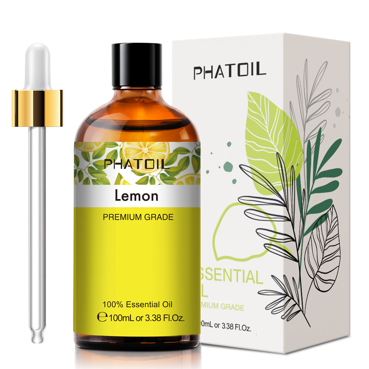 100% Lemon Essential Oil-3.38Oz-Package-PHATOIL
