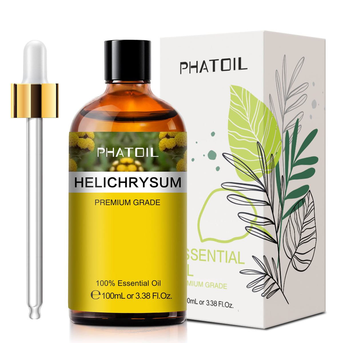 100% Helichrysum Essential Oil-3.38Oz-Package-PHATOIL