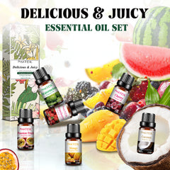 PHATOIL 6PCS Essential Oil Set for Candle Making, Fruity Fragrance Oils for Aromatherapy, Humidifiers, Home Care, 10ml