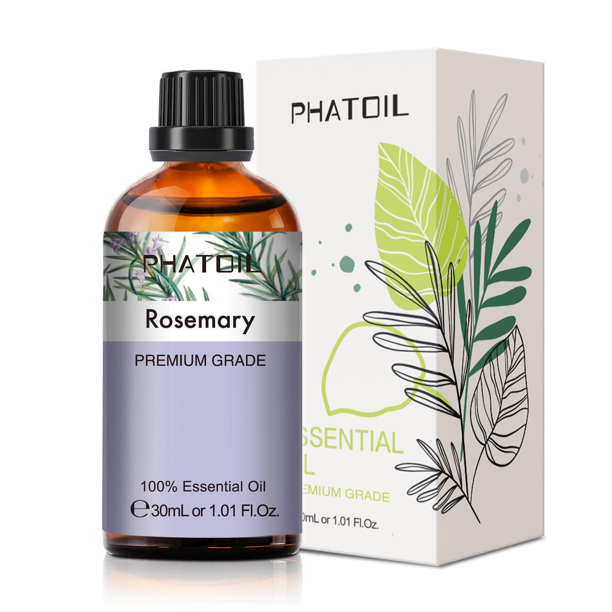 100% Rosemary Essential Oil-1.01Oz-Package-PHATOIL