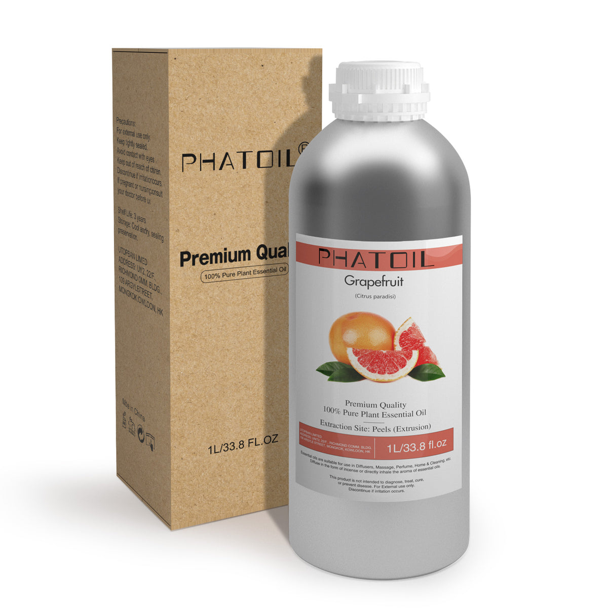 100% Grapefruit Essential Oil-33.8Oz-Package-PHATOIL