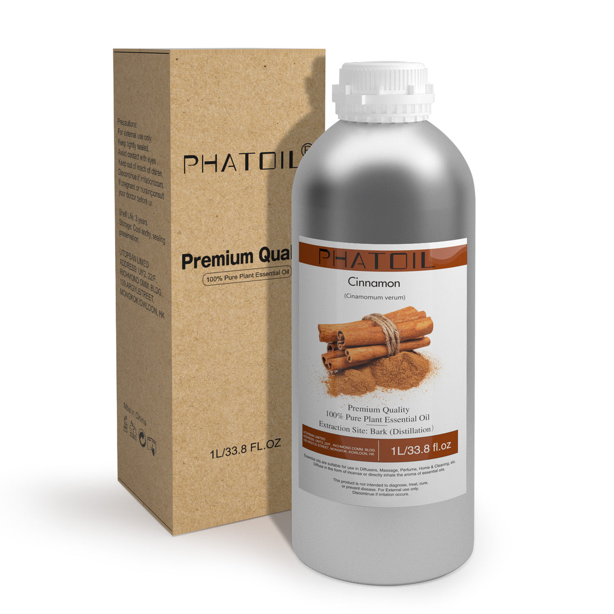 100% Cinnamon Essential Oil-33.8Oz-Package-PHATOIL
