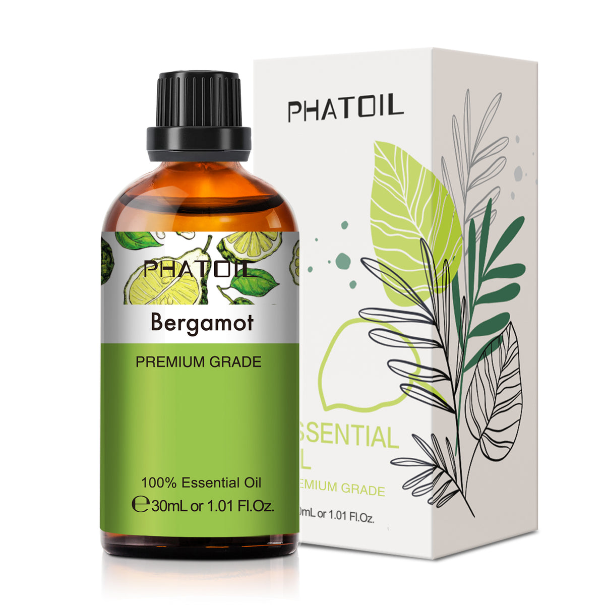 100% Bergamot Essential Oil-1.01Oz-Package-PHATOIL