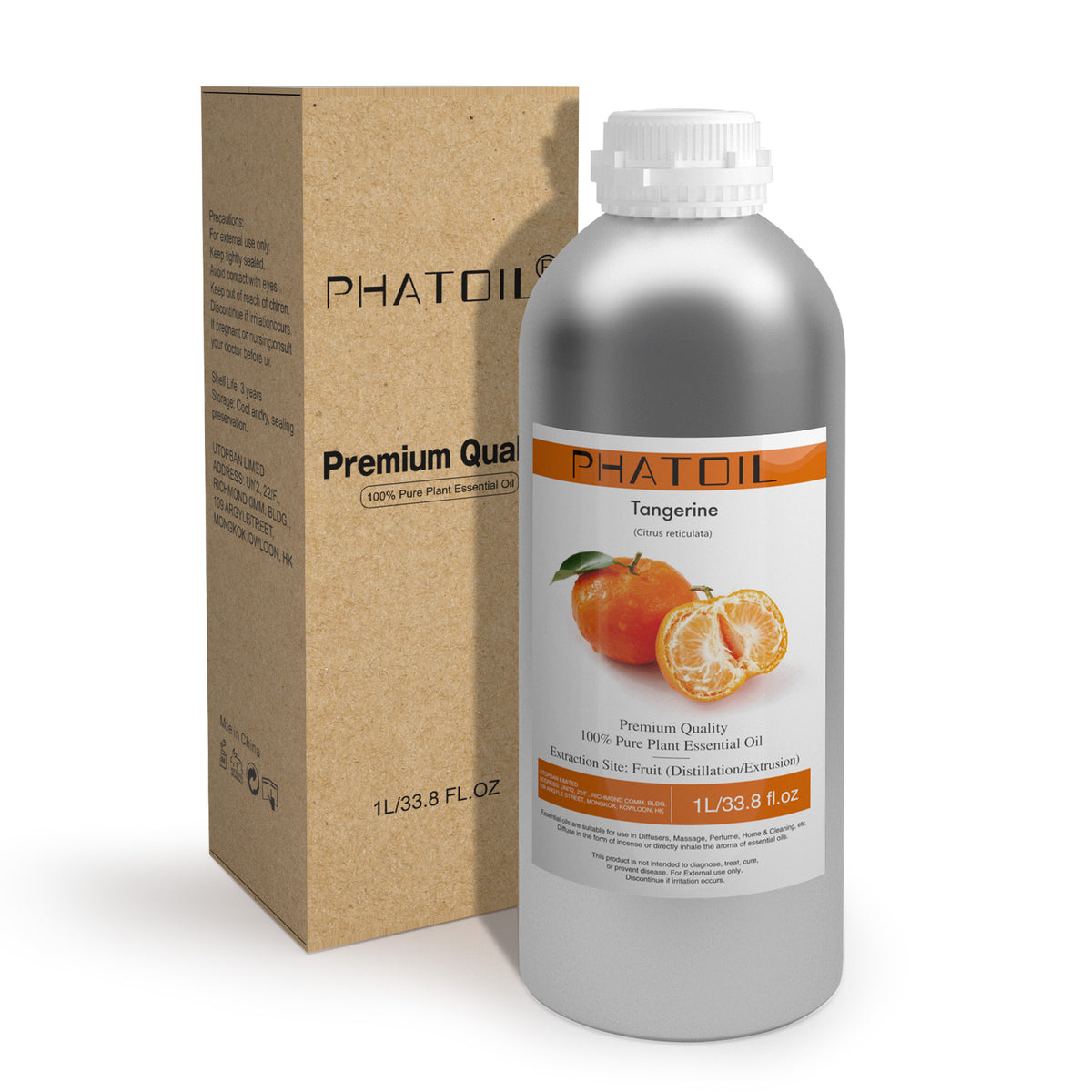 100% Tangerine Essential Oil-33.8Oz-Package-PHATOIL