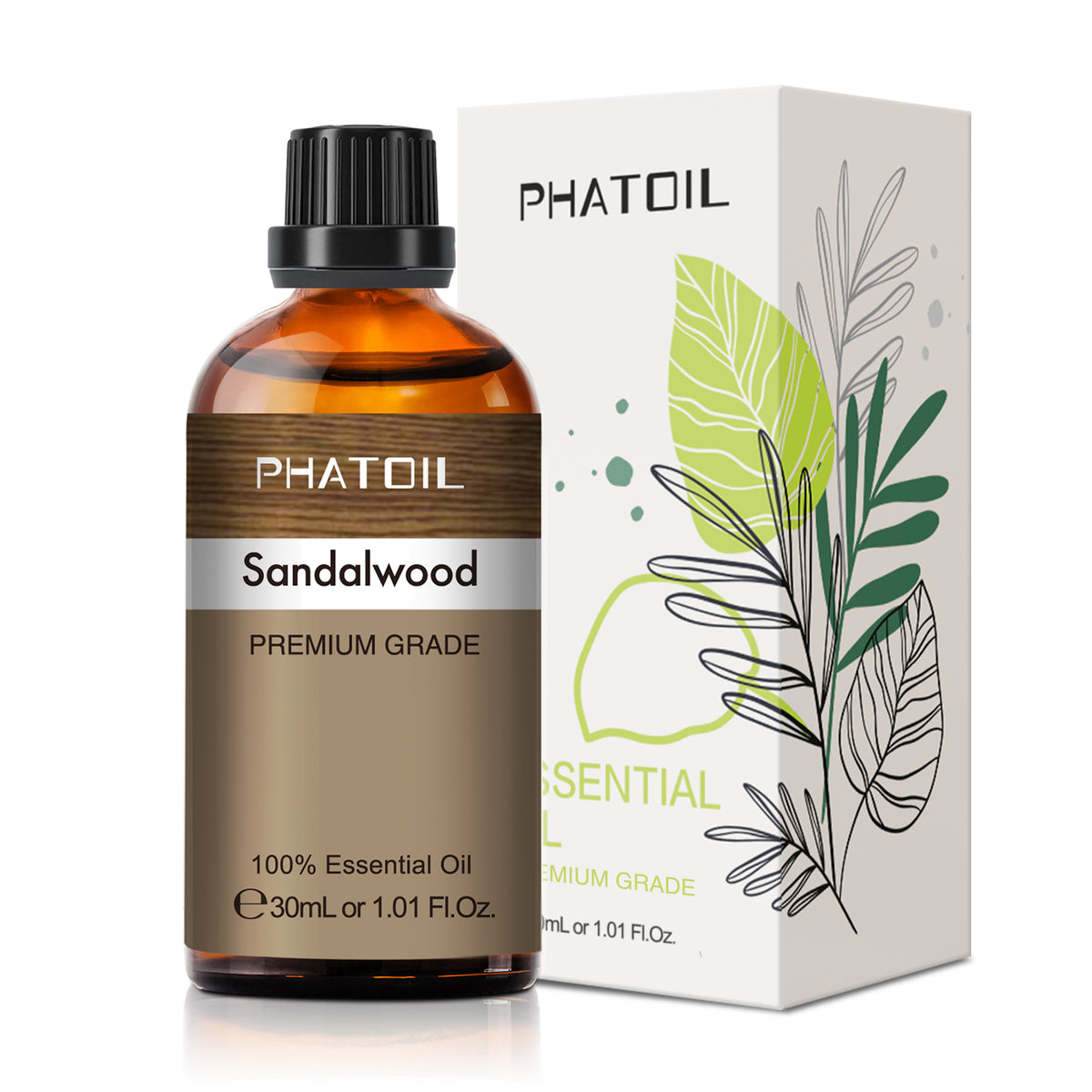 100% Sandalwood Essential Oil-1.01Oz-Package-PHATOIL