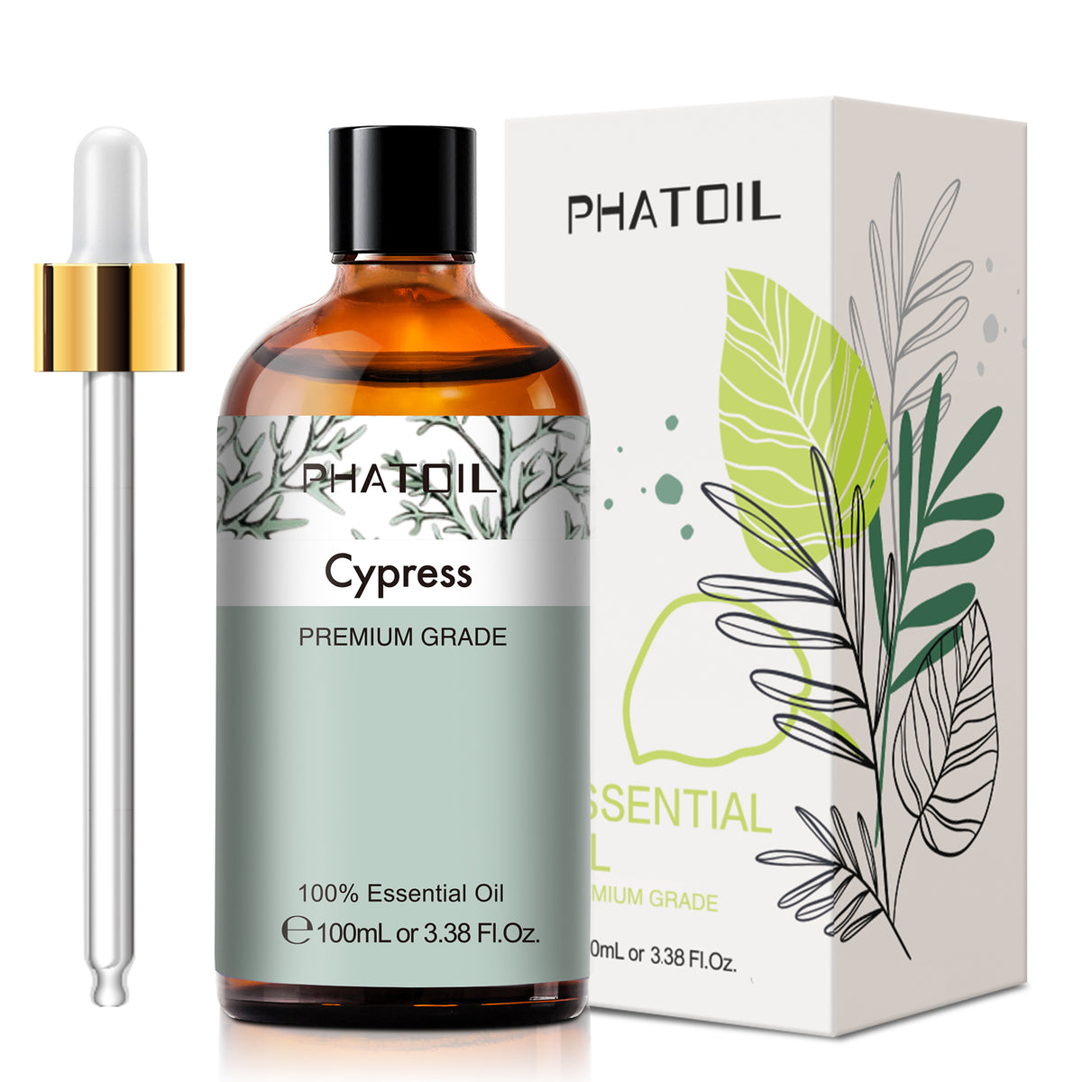 100% Cypress Essential Oil-3.38Oz-Package-PHATOIL