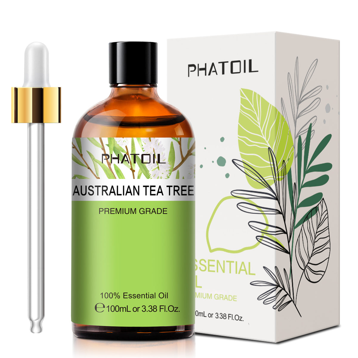 100% Australian Tea Tree Essential Oil-3.38Oz-Package-PHATOIL