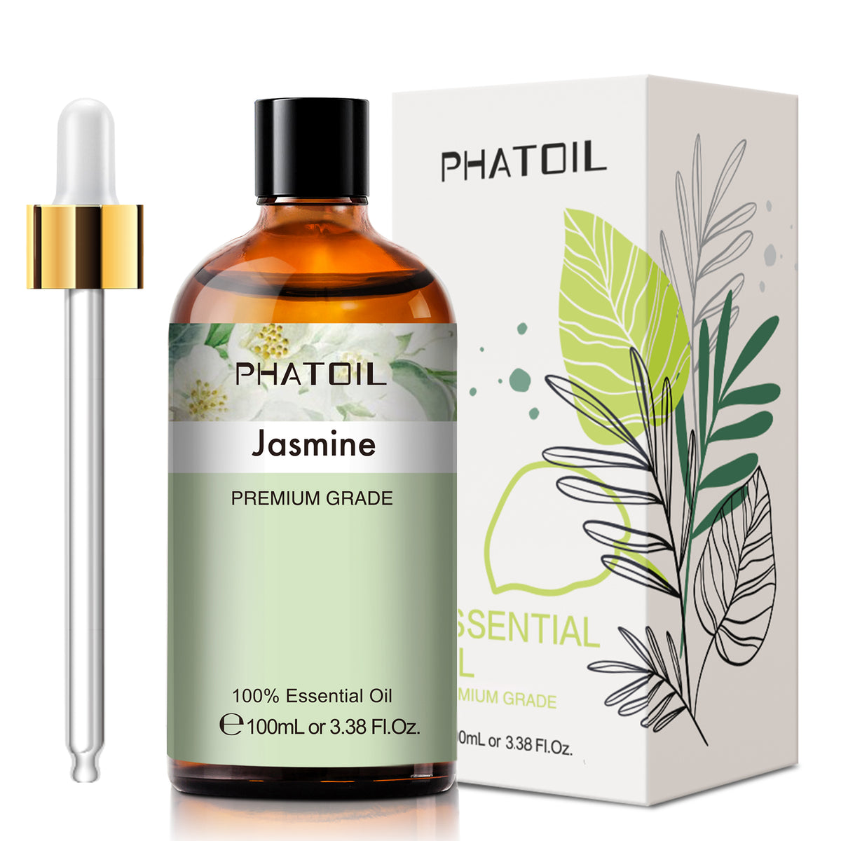100%  Jasmine Essential Oil-3.38Oz-Package-PHATOIL