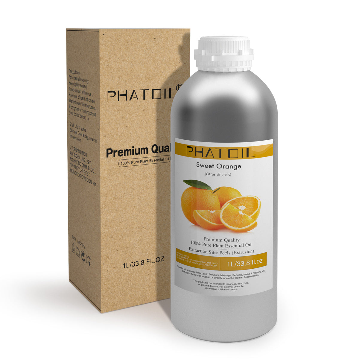 100% Sweet Orange Essential Oil-33.8Oz-Package-PHATOIL