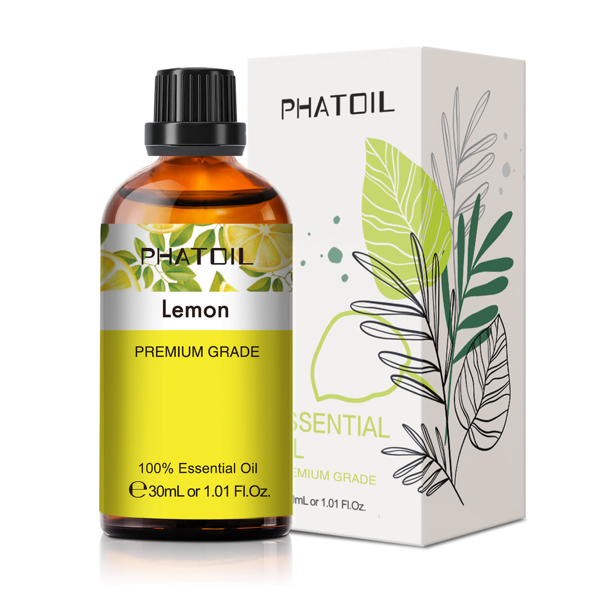100% Lemon Essential Oil-1.01Oz-Package-PHATOIL