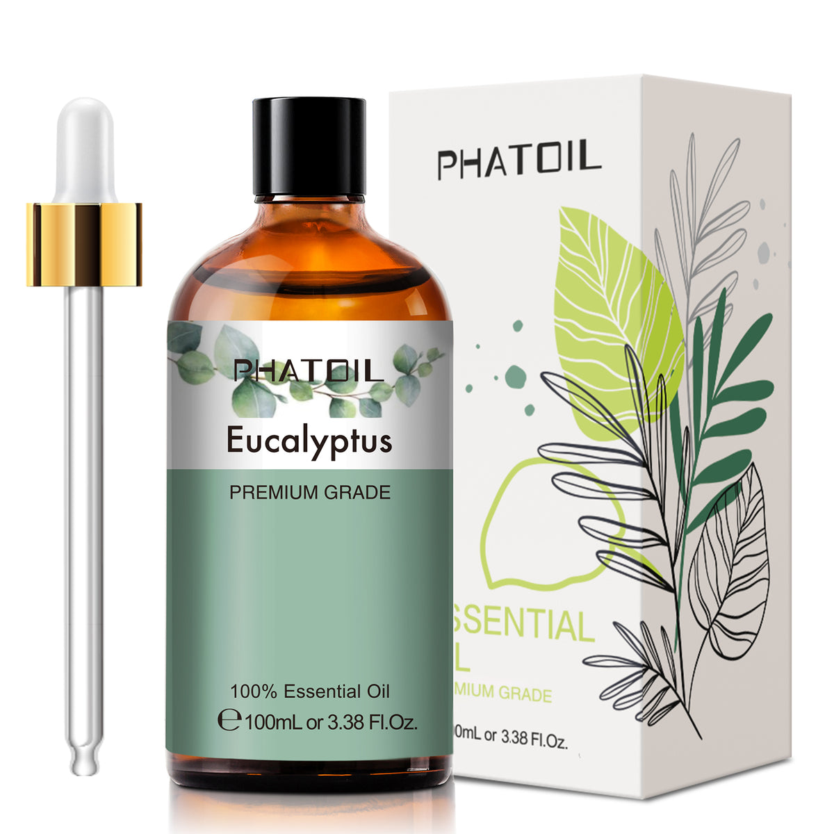 100% Eucalyptus Essential Oil-3.38Oz-Package-PHATOIL