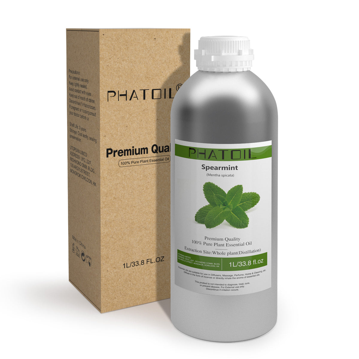 100% Spearmint Essential Oil-33.8Oz-Package-PHATOIL