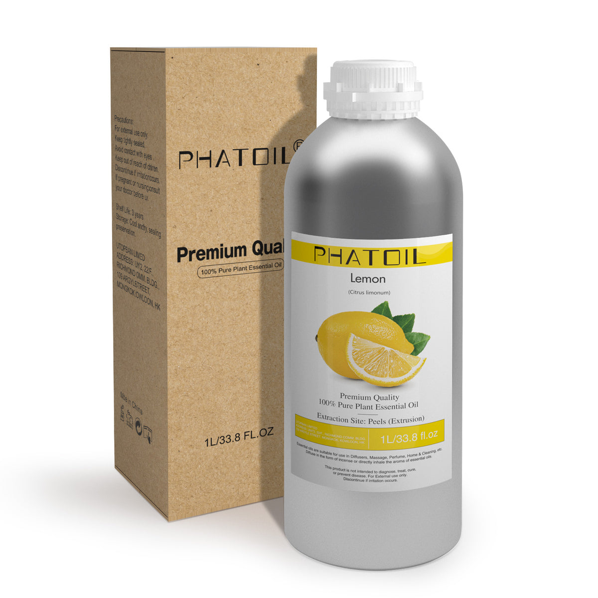 100% Lemon Essential Oil-33.8Oz-Package-PHATOIL