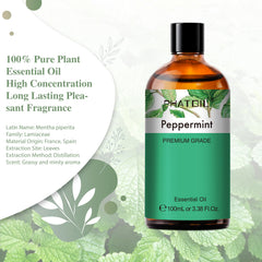 PHATOIL Peppermint Essential Oils, 100% Pure Natural Aromatherapy Massage Bath Sleep Relaxation 100ml/3.38 fl.Oz