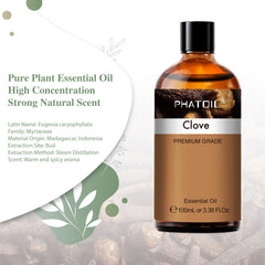 3.38 Fl Oz Clove Bud Essential Oils for Hair, Skin, Diffuser, Aromatherapy, DIY Soap Making Scent