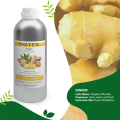 100% Ginger Essential Oil-33.8Oz-Product Information-PHATOIL