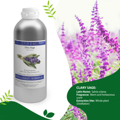 100% Clary Sage Essential Oil-33.8Oz-Product Information-PHATOIL
