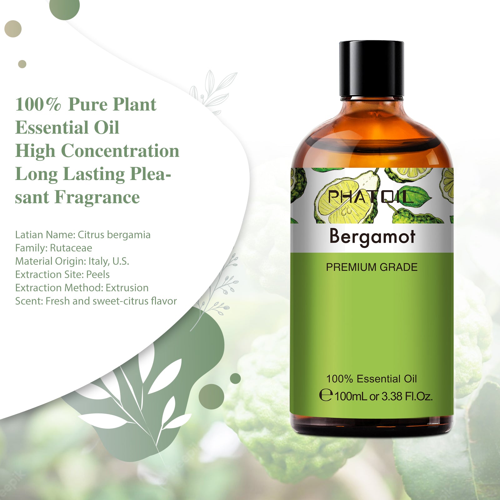 Bergamot Essential Oil Benefit | 100% Pure and Natural | PHATOIL