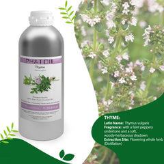 100% Thyme Essential Oil-33.8Oz-Product Information-PHATOIL