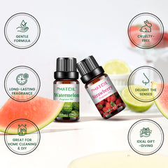 PHATOIL 6PCS Essential Oil Set for Candle Making, Fruity Fragrance Oils for Aromatherapy, Humidifiers, Home Care, 10ml